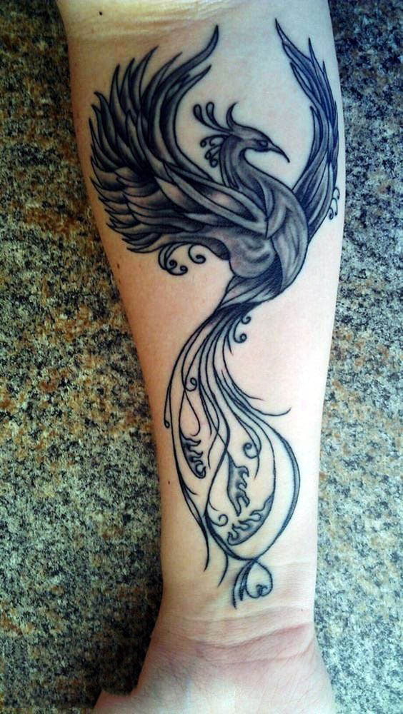 khám phá những ý nghĩa của hình tattoo phượng hoàng đen trắng bạn nhé. Phượng Hoàng hay còn gọi là Phụng, là loài chim linh thiêng.