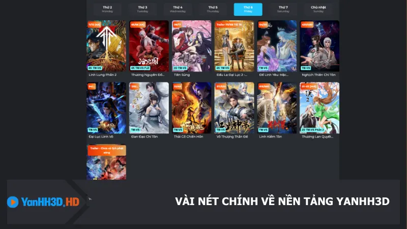 Yanhh3d là một nền tảng xem phim trực tuyến đơn giản và dễ sử dụng, cung cấp nhiều tùy chọn xem.